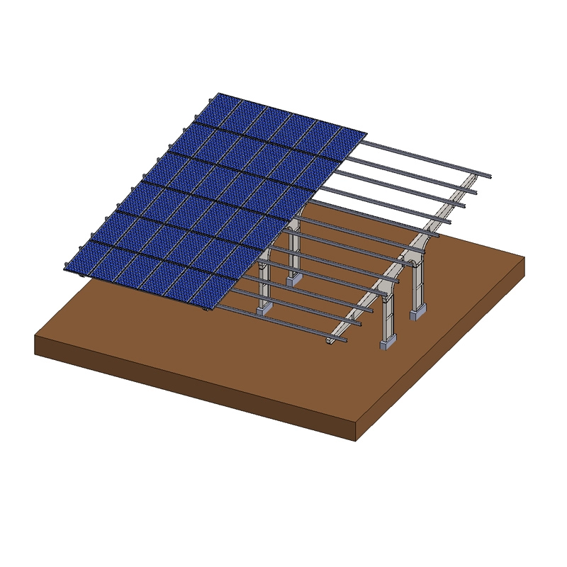 Estructuras de marquesinas solares de acero galvanizado residencial