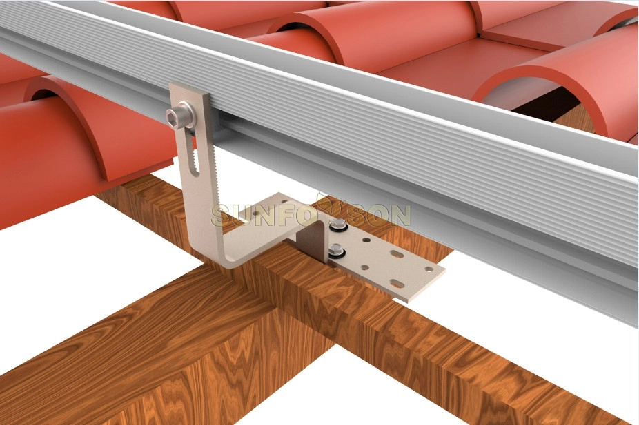Sistema de montaje solar de techo de tejas