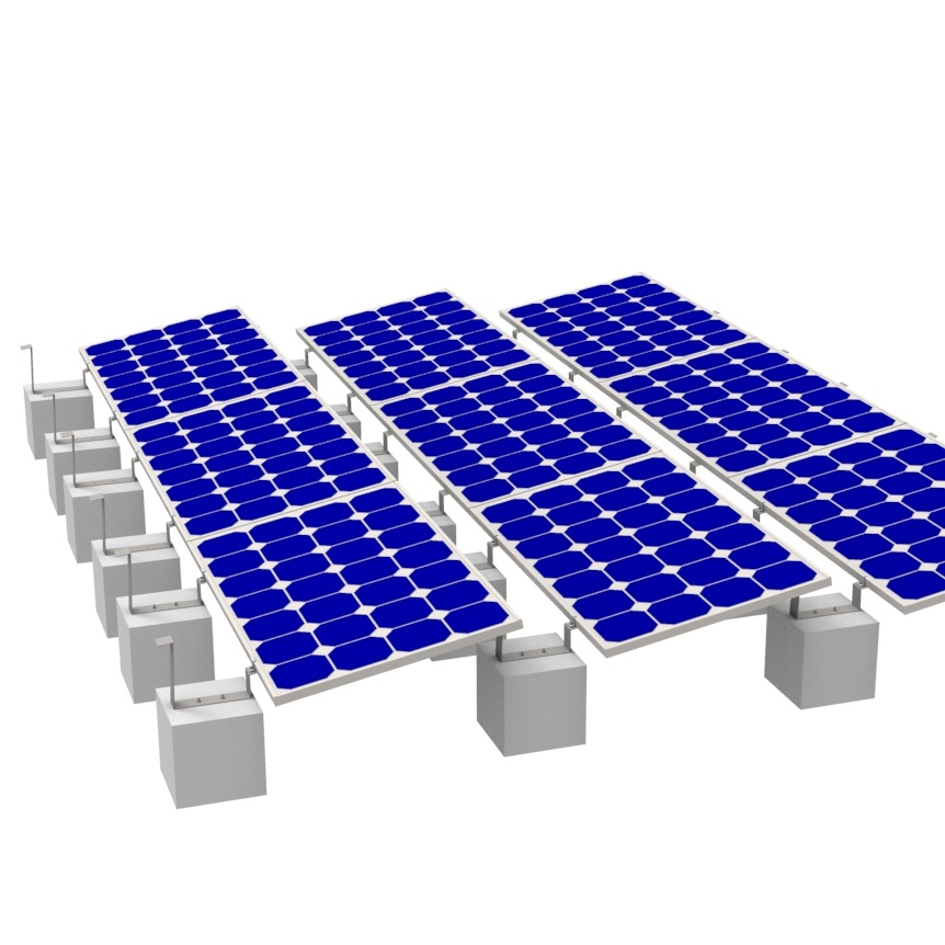 Sistema de lastre solar de acero galvanizado