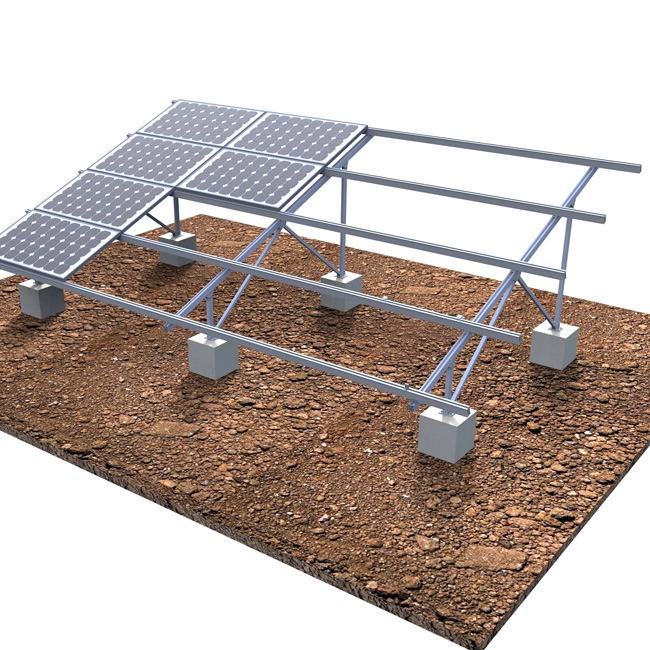 Soporte de montaje en tierra solar de acero galvanizado