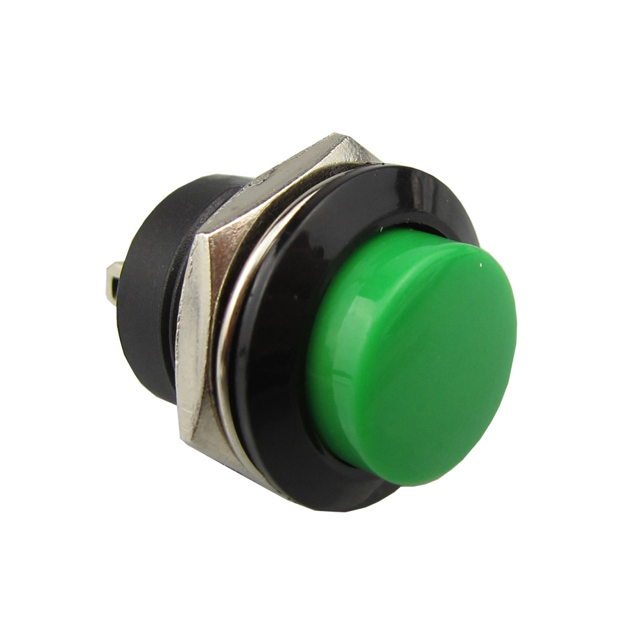 Interruptor de botón pulsador de metal momentáneo de 16 mm