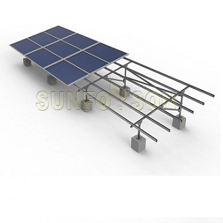 Soporte de montaje en tierra solar de acero galvanizado