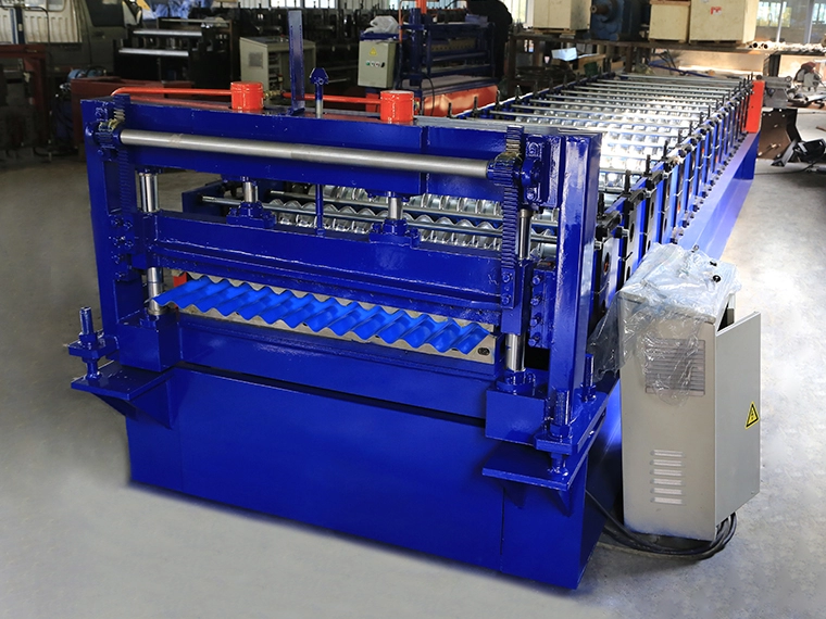 Máquina formadora de rollos de panel corrugado YX18-76-838