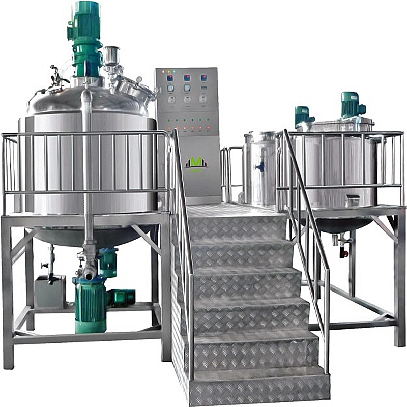 Tanque de mezcla al vacío máquina emulsionante homogeneizador para crema