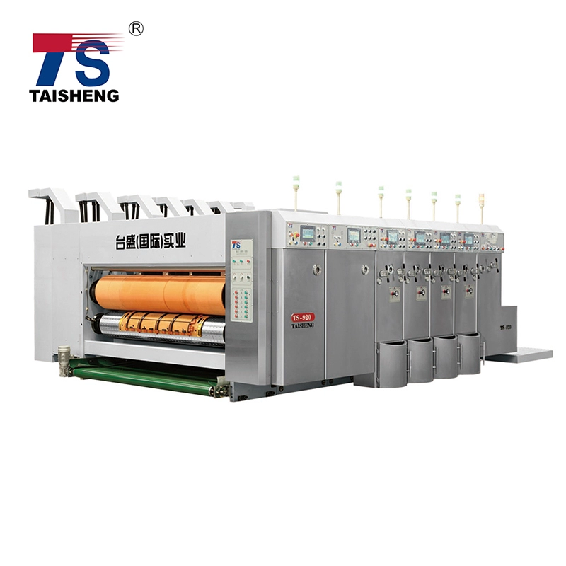 Máquina troqueladora, ranuradora e impresora flexográfica TSV2 920 Automática