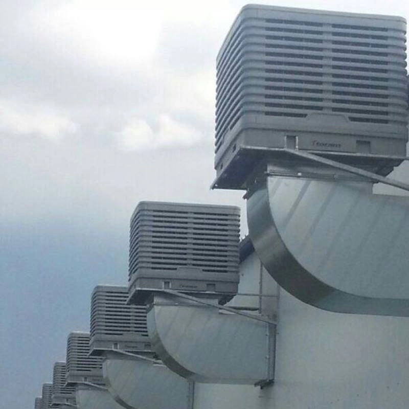Enfriador de aire industrial Big Wind con agua para fábrica