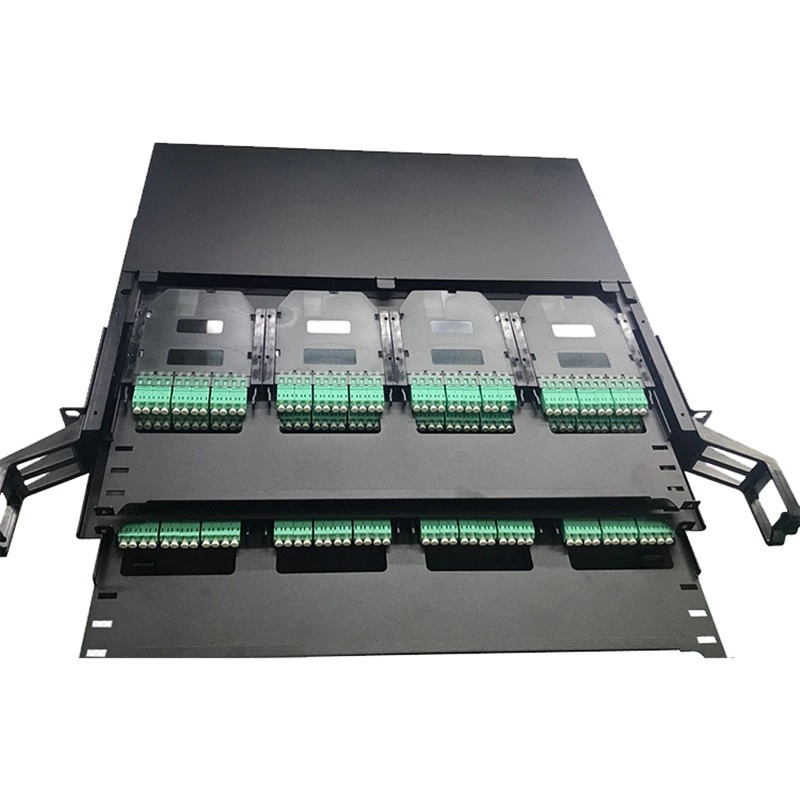 19" de alta densidad base del panel de conexión SM OM3 OM4 OM5 48/96/144 de MPO/MTP