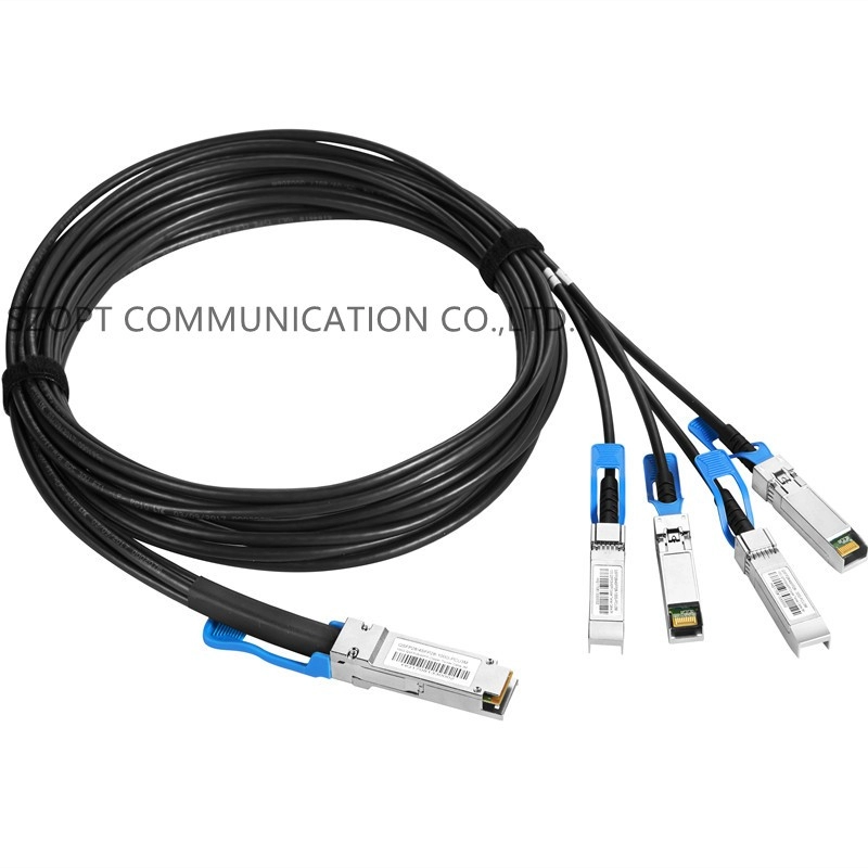 Cable de conexión DAC de alta velocidad 40G QSFP+ a 4xQSFP+100G QSFP28 a 4xQSFP28 Cable de cobre de conexión directa