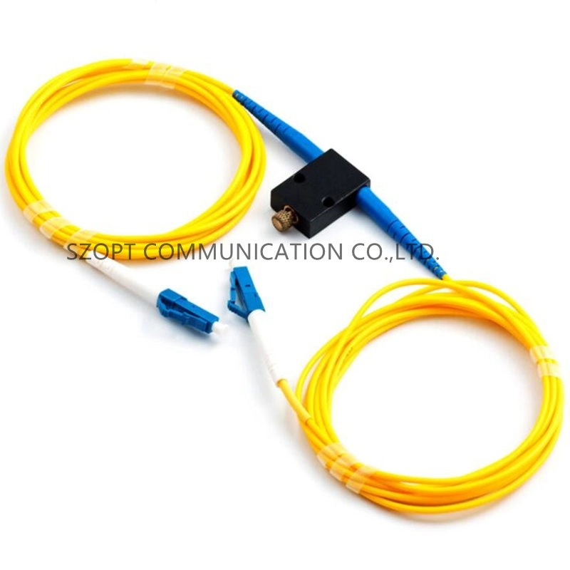 Atenuador de fibra óptica variable en línea VOA LC SM UPC APC 0-60dB