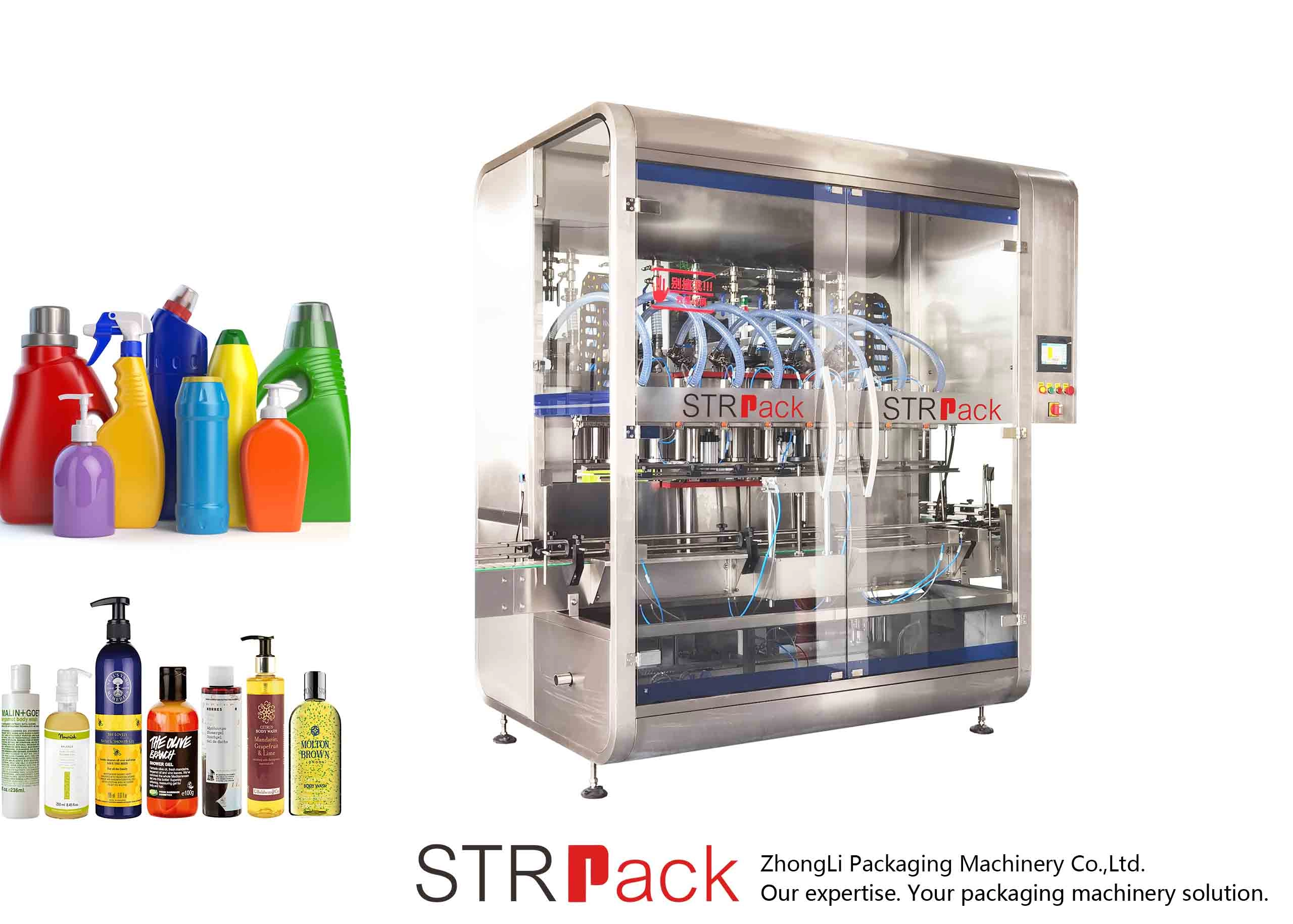 Máquina de llenado de líquidos para productos de cuidado personal y del hogar