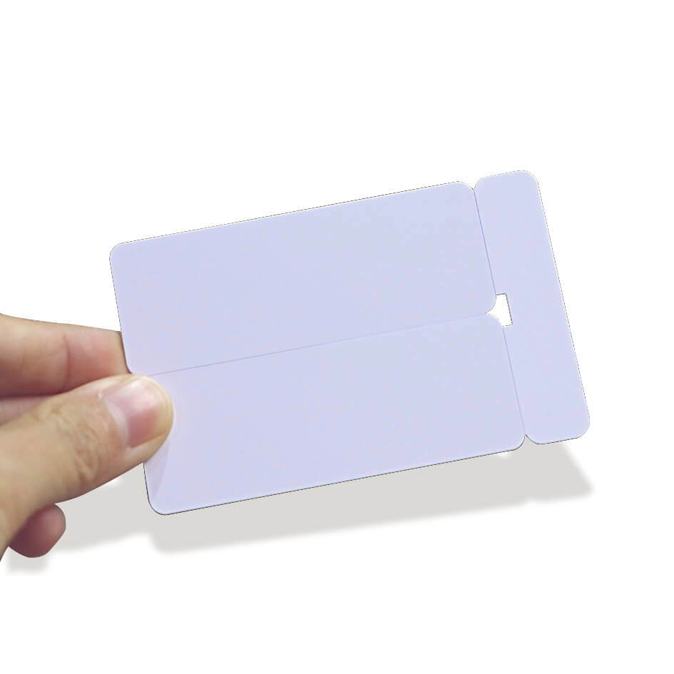 CR80 30 Mil 2-Up Key Tag PVC Blanco Tarjetas en blanco