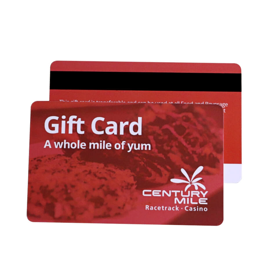Tarjetas de regalo de impresión offset CMYK de tamaño de tarjeta de crédito de PVC