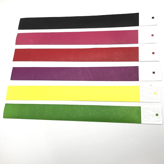 Pulsera Tyvek RFID desechable colorida para publicidad