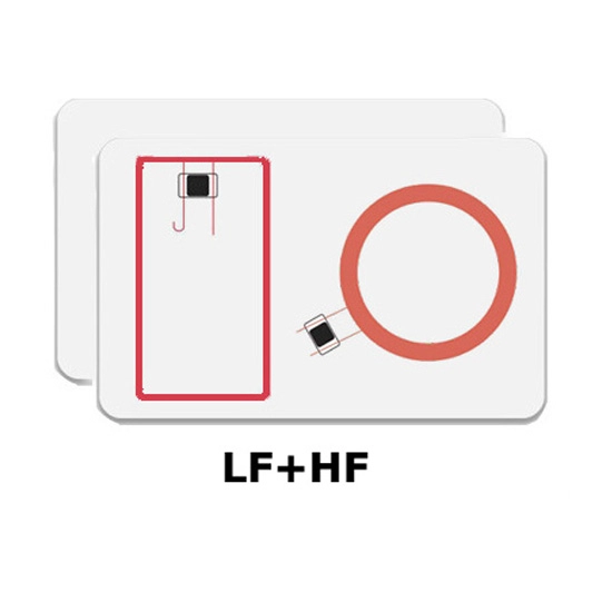 Tarjeta RFID combinada de alta seguridad con chip HF de 13,56 MHz y chip UHF de 960 MHz