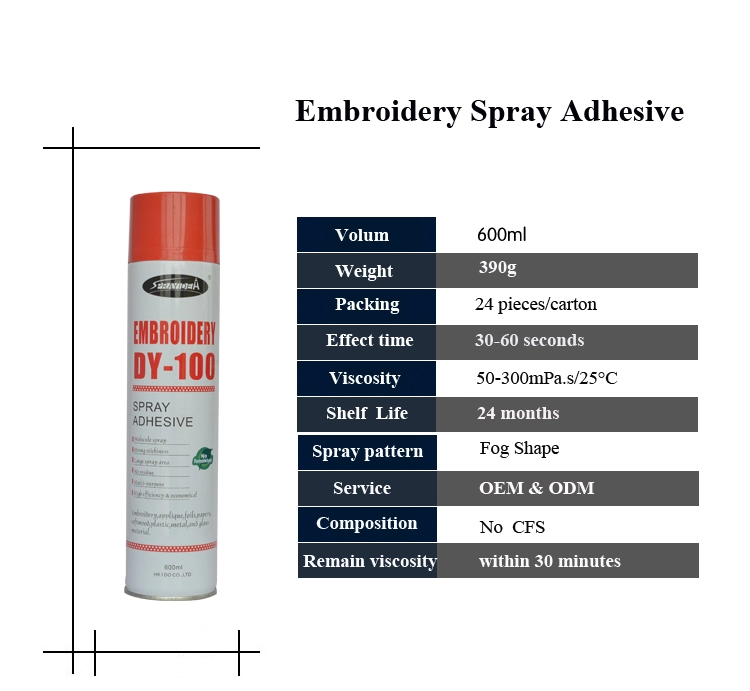 Sprayidea DY-100 pegamento en spray de tela transparente para bordar tela textil