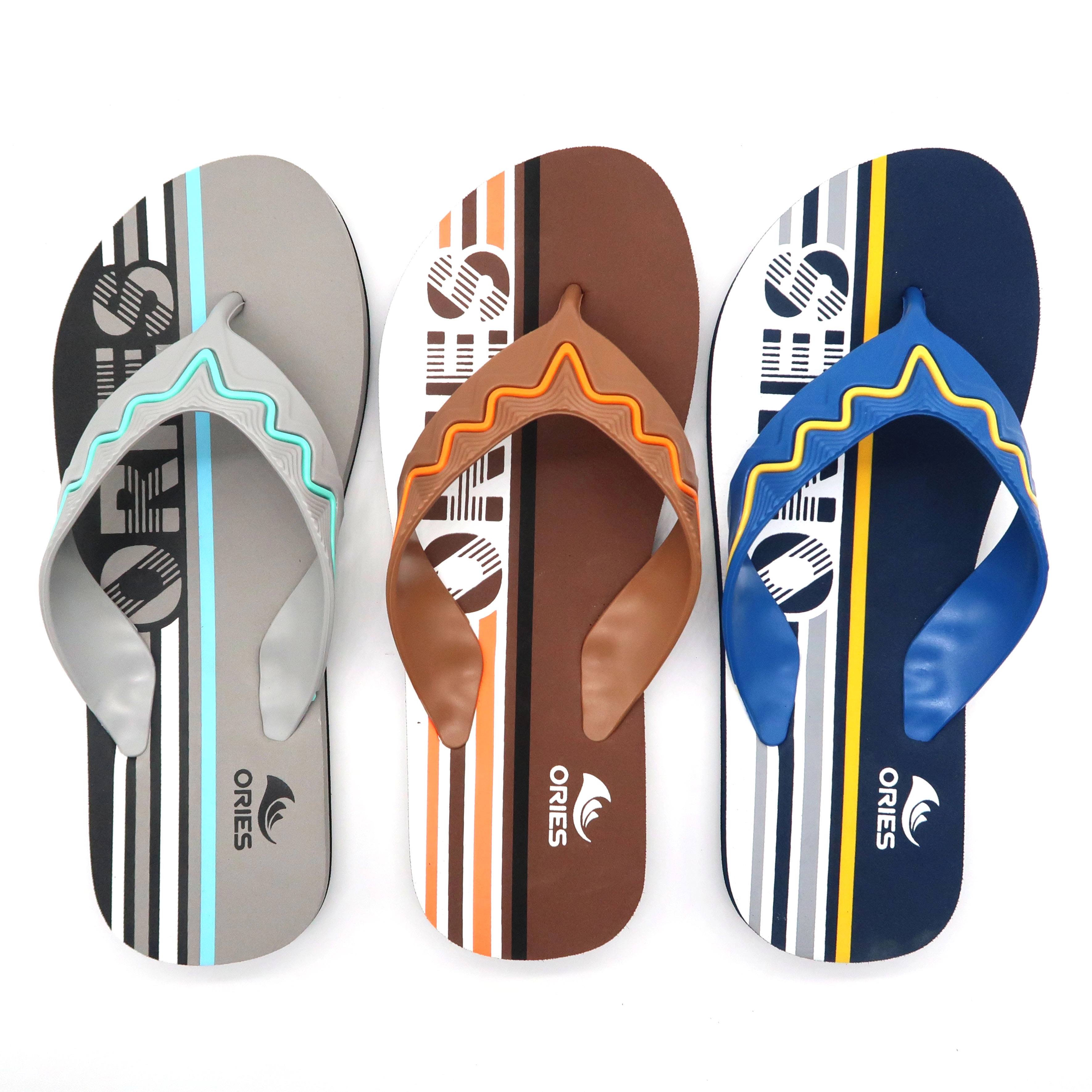 Zapatillas de verano para hombre con diseño de ondas en la correa ancha para exteriores