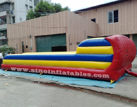 Bungee inflable para niños y adultos de doble carril de 10 m de largo para actividades interactivas