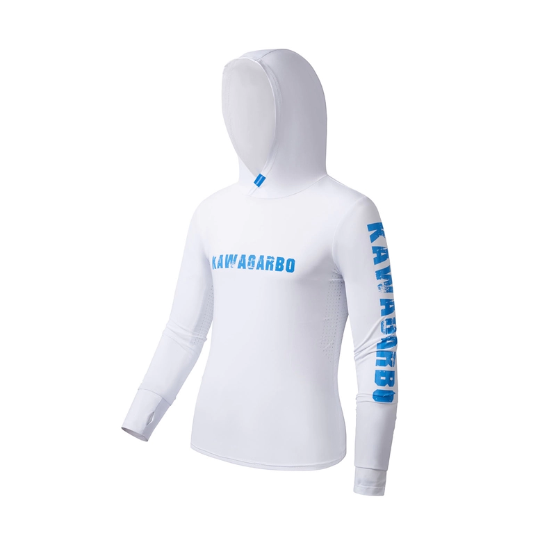 Camiseta de manga larga para mujer, para pesca, senderismo, ciclismo, vela, con máscara, Gaitor, protección solar UV UPF 50+, sudadera con capucha