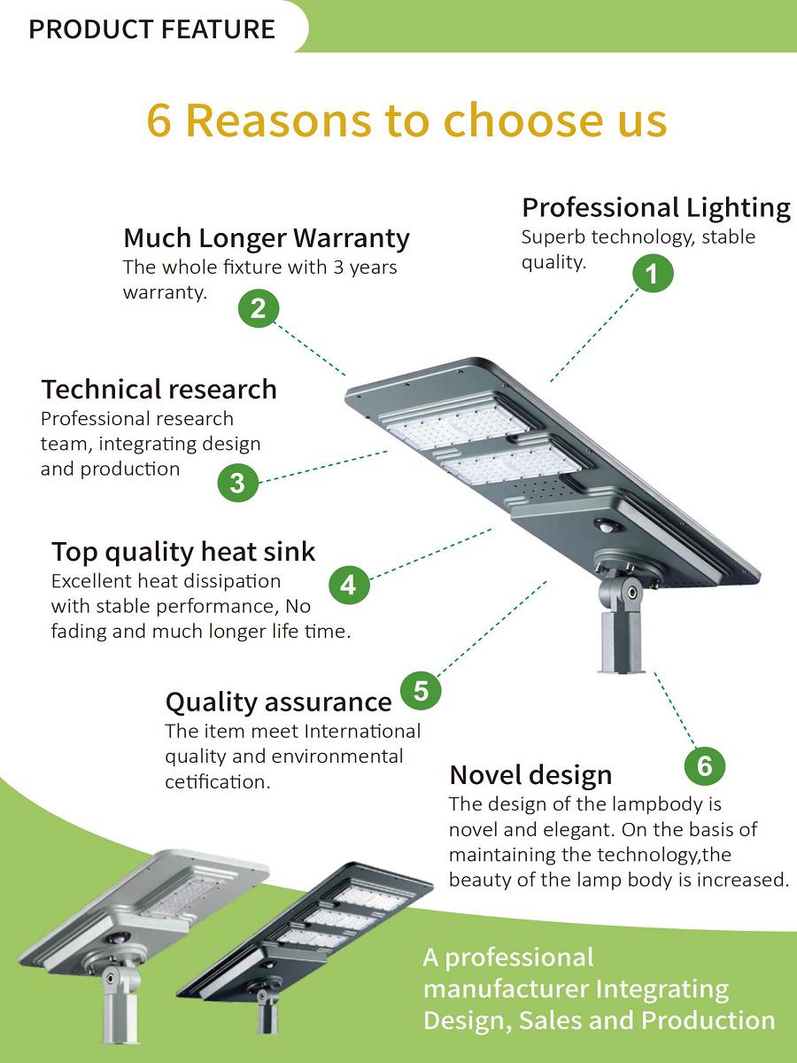 100w solar led street light