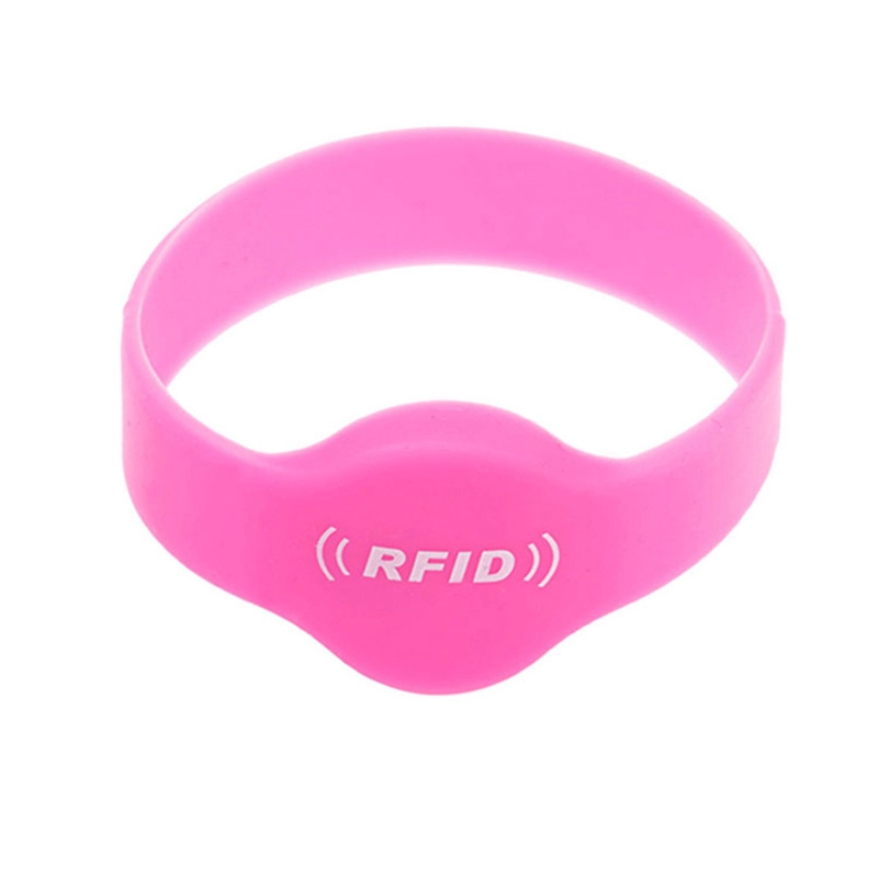Pulseras de silicona RFID rosa 13.56Mhz FM08