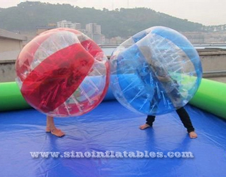 Balón de fútbol de burbuja inflable de TPU para niños y adultos con arnés de calidad de Sino Inflatables
