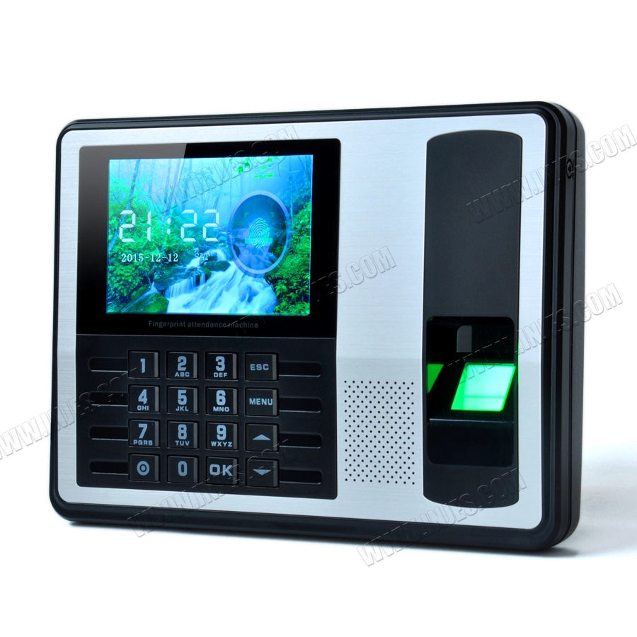 Sistema biométrico de asistencia con pantalla LCD a color grande de red RJ45