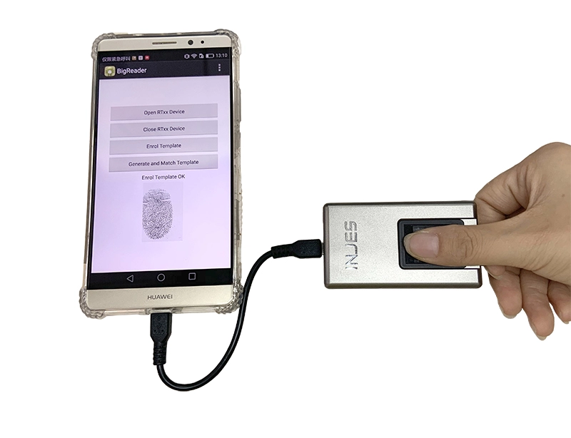 Sistema de escáner de huellas dactilares USB FAP20 con código Linux PHP APK para aplicaciones de Office