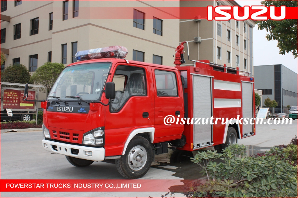 Proveedor de calidad de Nigeria 2000L ISUZU Water Fire Trucks Water Mist