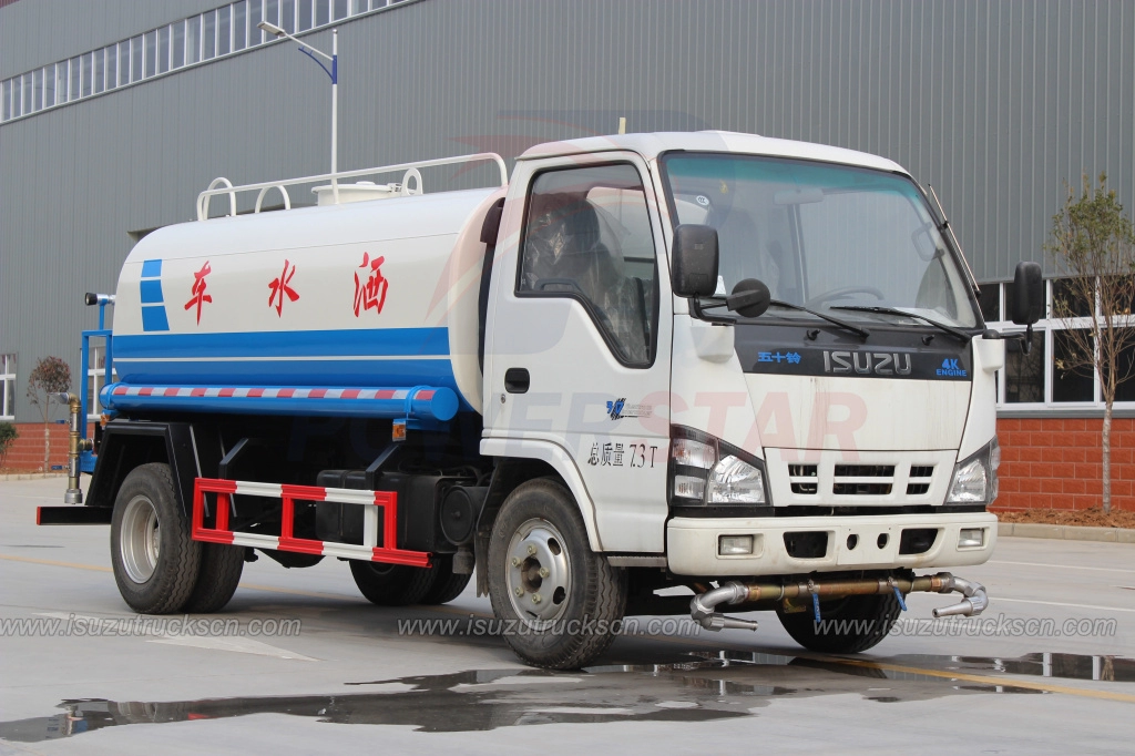 Camión cisterna de agua ISUZU NKR del mercado de Ghana de 3000L y 5000L a la venta
