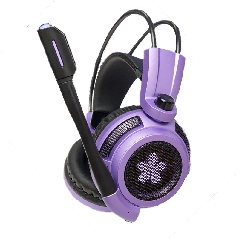 Auriculares para juegos Somic G941 Virtual 7.1 con sonido envolvente y micrófono púrpura