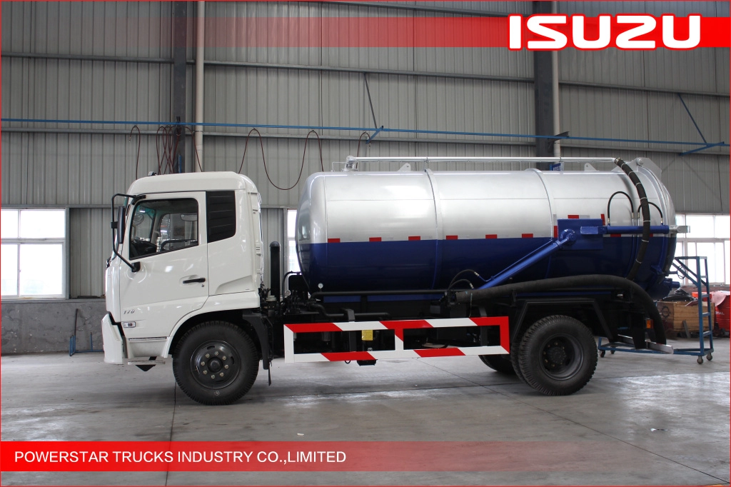 Camiones cisterna de lodos de la marca Isuzu personalizados de Ecuador de 10,000 litros