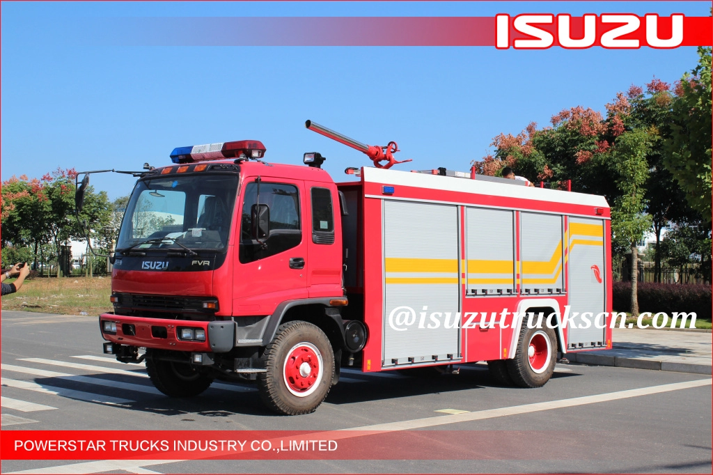 Armenia 5000 litros cabina simple Isuzu vehículo de extinción de incendios camiones cisterna de rescate de incendios