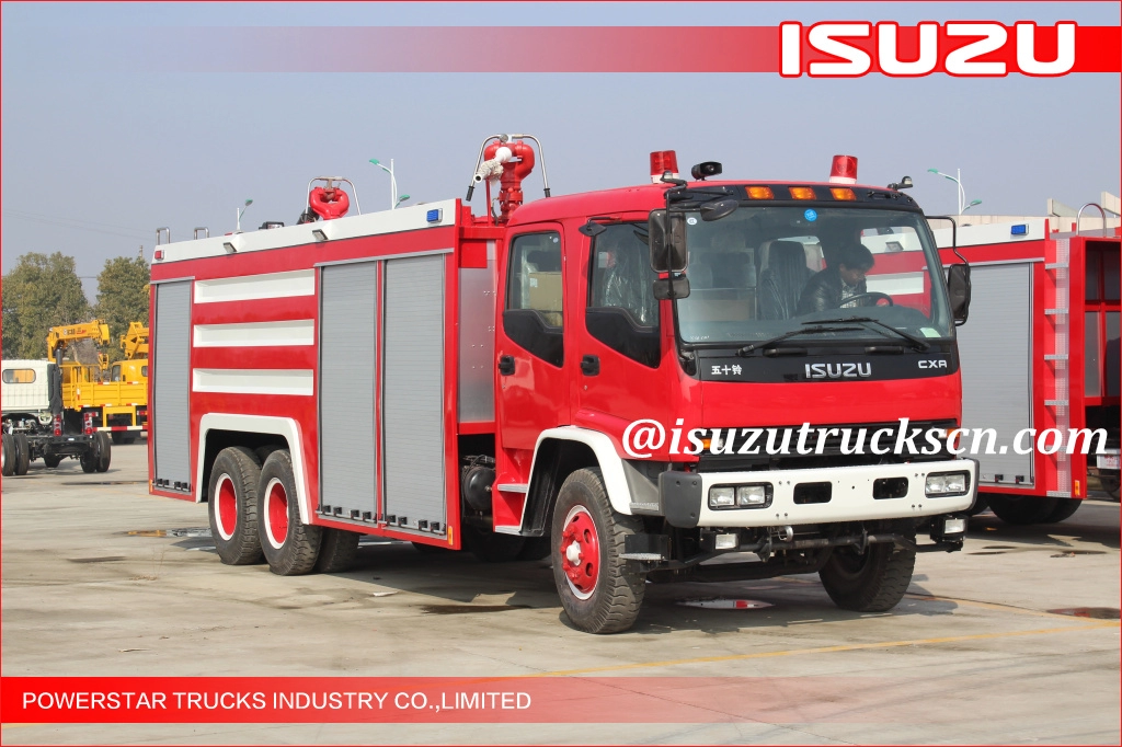 6 * 4 África Ghana 12000L Camión de bomberos Isuzu proveedor de vehículos de bomberos de espuma de agua