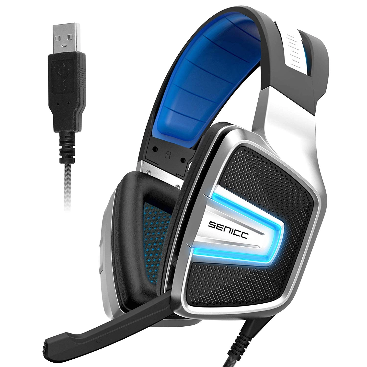 SENICC A8 7.1 auriculares para juegos mejores auriculares para juegos para xbox ps4 PC