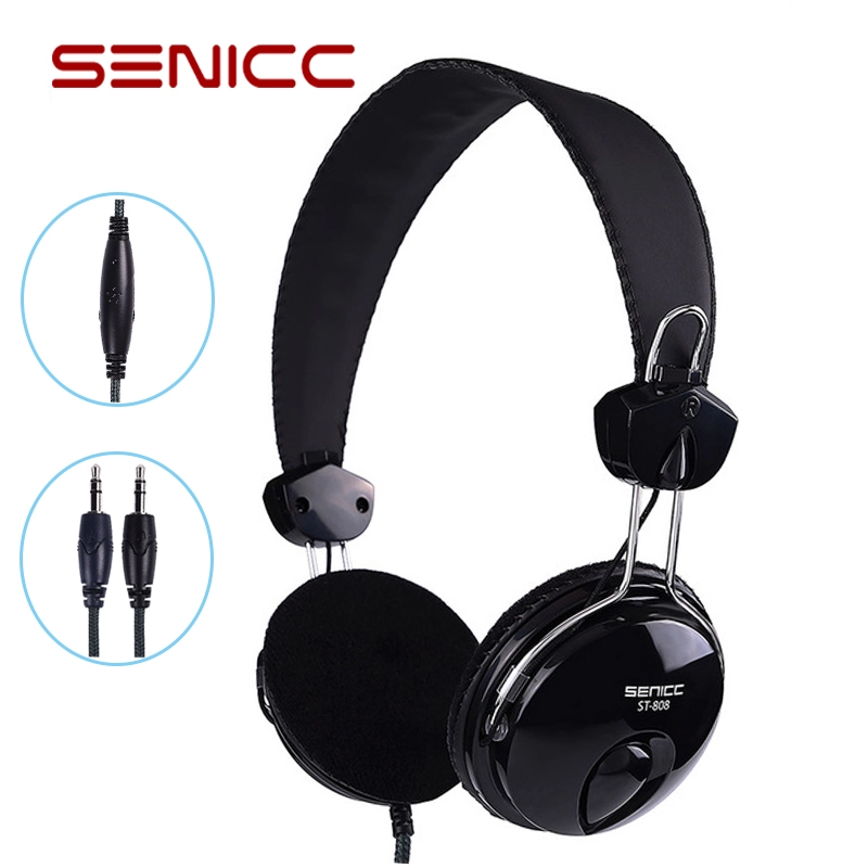 Precio de fábrica al por mayor SENICC ST-808 auriculares estéreo de 3,5 mm auriculares para PC