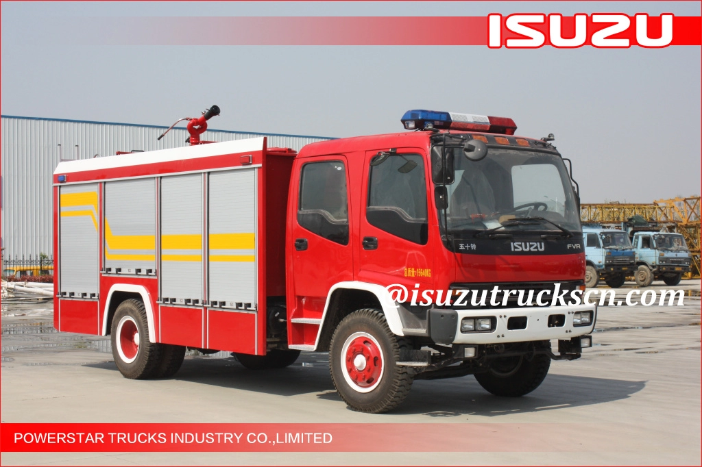 4x2 6000L Nigeria precio Espuma de agua Japonés Isuzu FVR Vehículo contra incendios a la venta