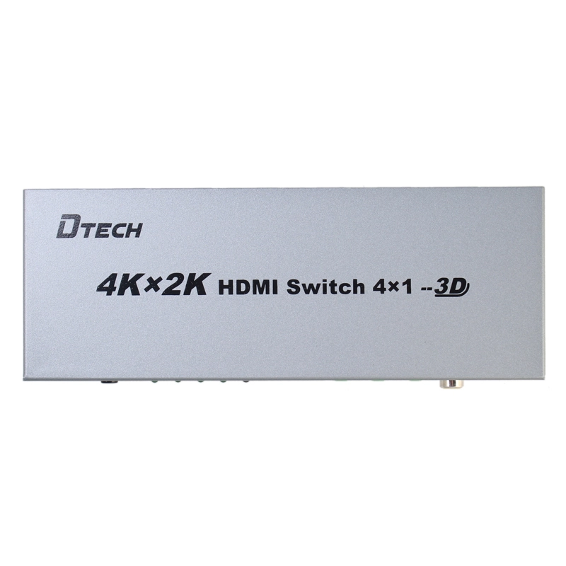 DTECH DT-7041 4K INTERRUPTOR HDMI de 4 vías con audio