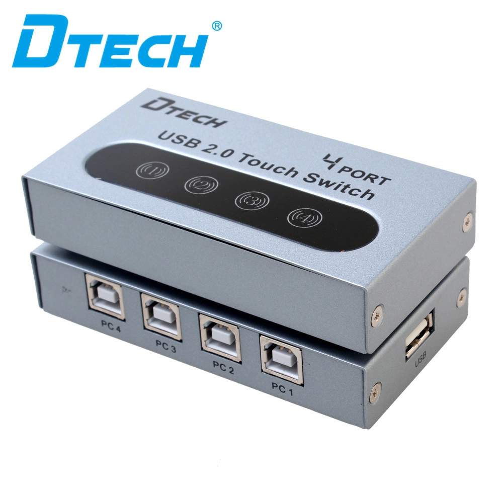 DTECH DT-8341 Conmutador de impresión manual compartido USB 4 puertos