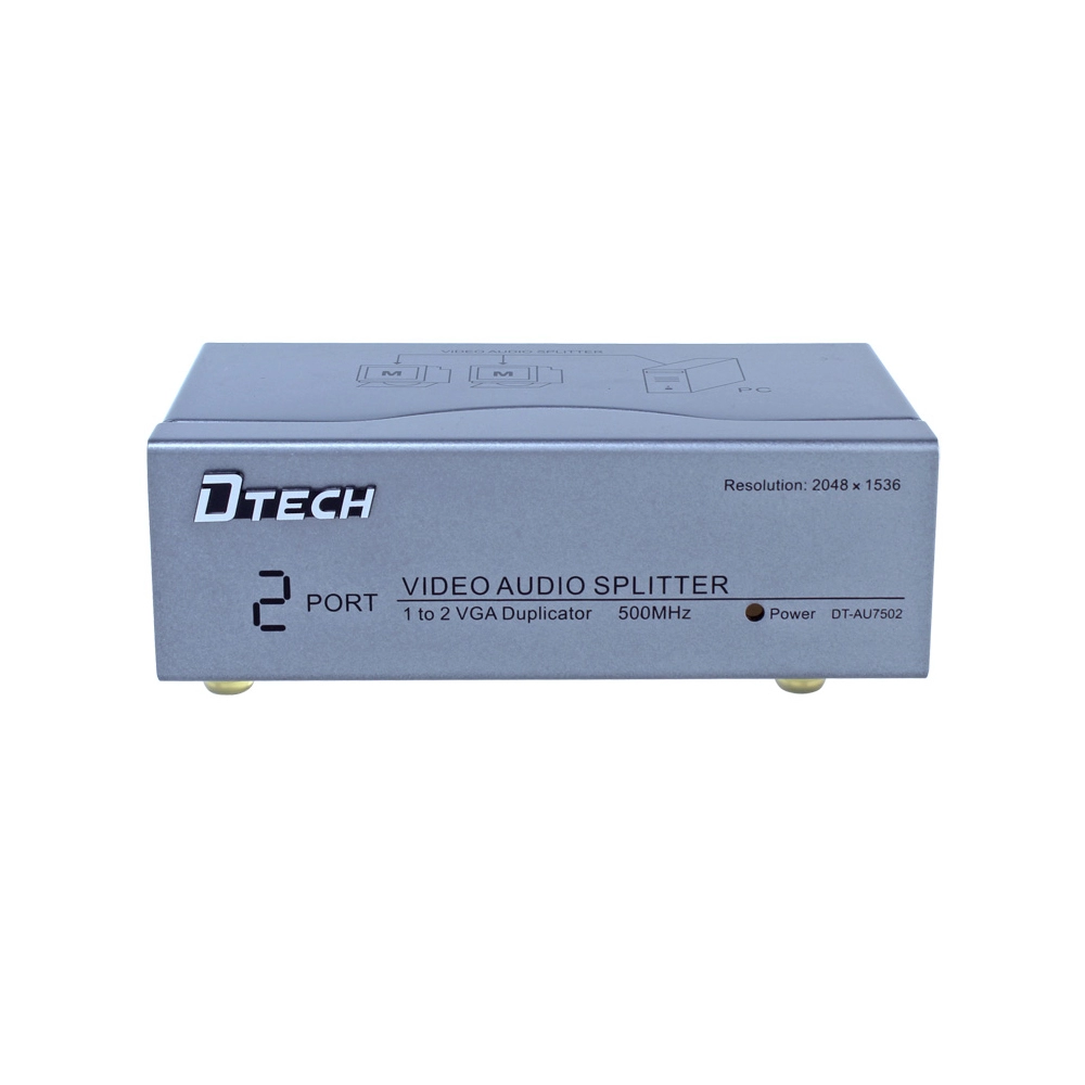 DT-AU7502 DIVISOR DE AUDIO VGA DE 1 A 2 500 MHz