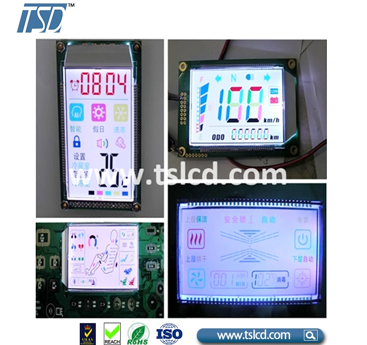 Panel de vidrio LCD personalizado positivo FSTN para máquina