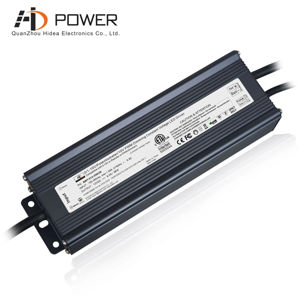 Controlador LED regulable de 12 voltios 96w 100w compatible con regulador de intensidad 0-10v