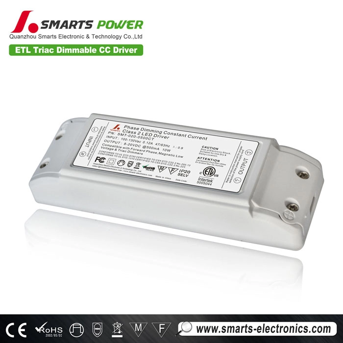 Fuente de alimentación LED triac regulable clase 2 500mA 10w