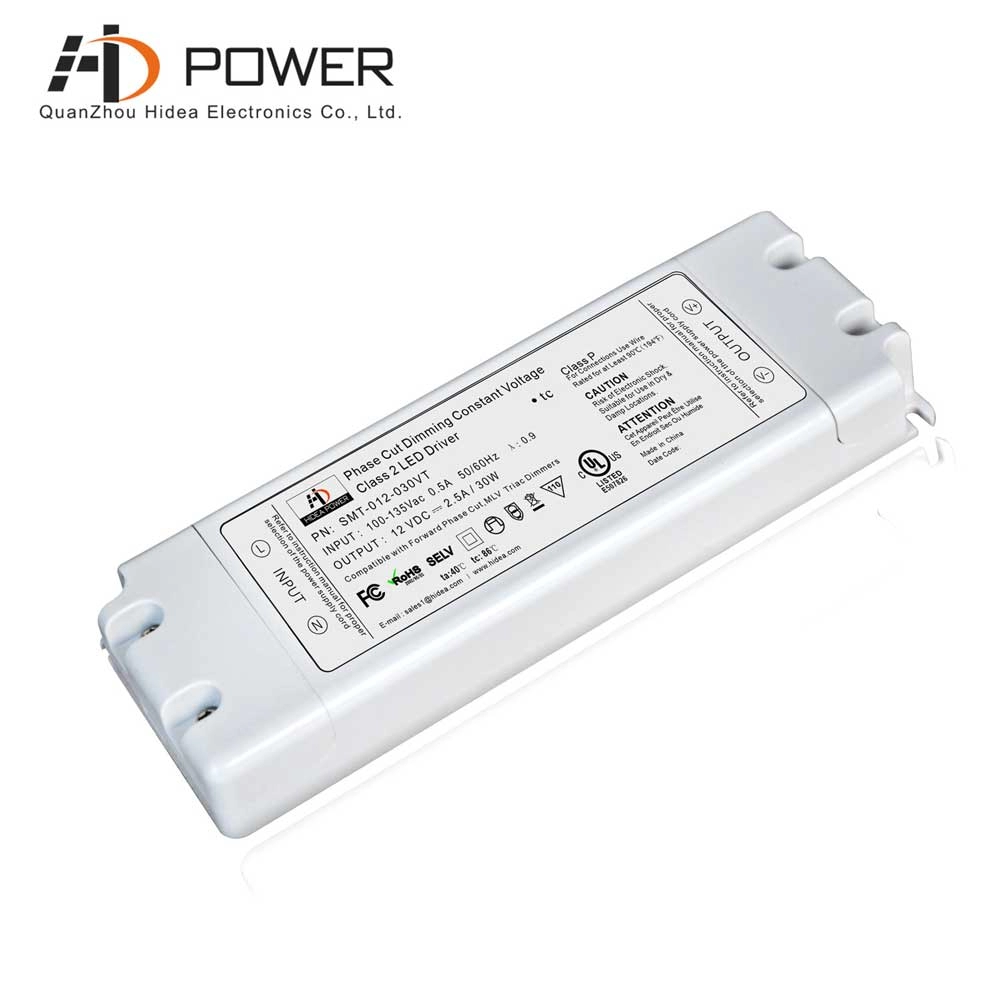 Fuente de alimentación del controlador de luz de tira de led regulable de 12v 30w para luces led