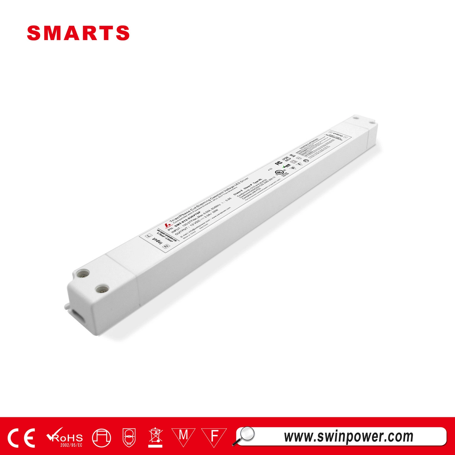 Triac Dimmable UL Led Driver 24v 3a Pequeño voltaje constante Led Driver