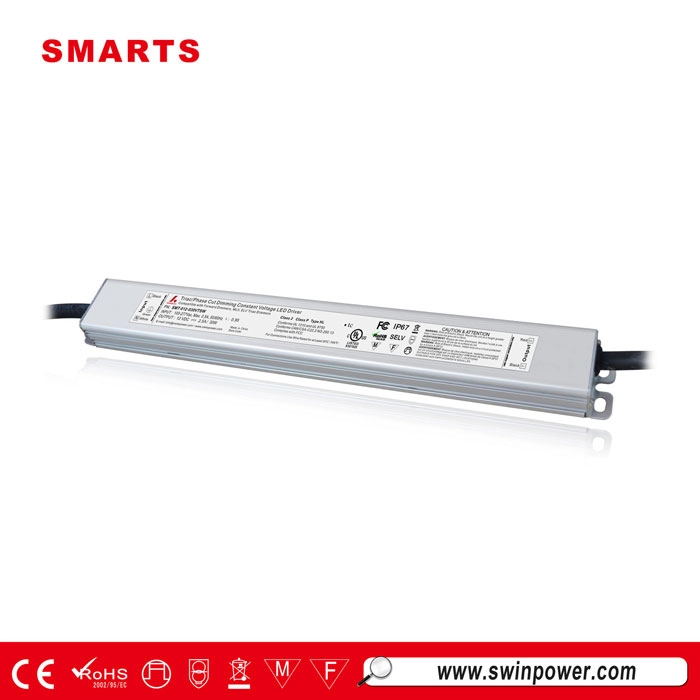 Nivel impermeable ip67 fuente de alimentación led 30w 12 voltios dc controladores regulables para luces led