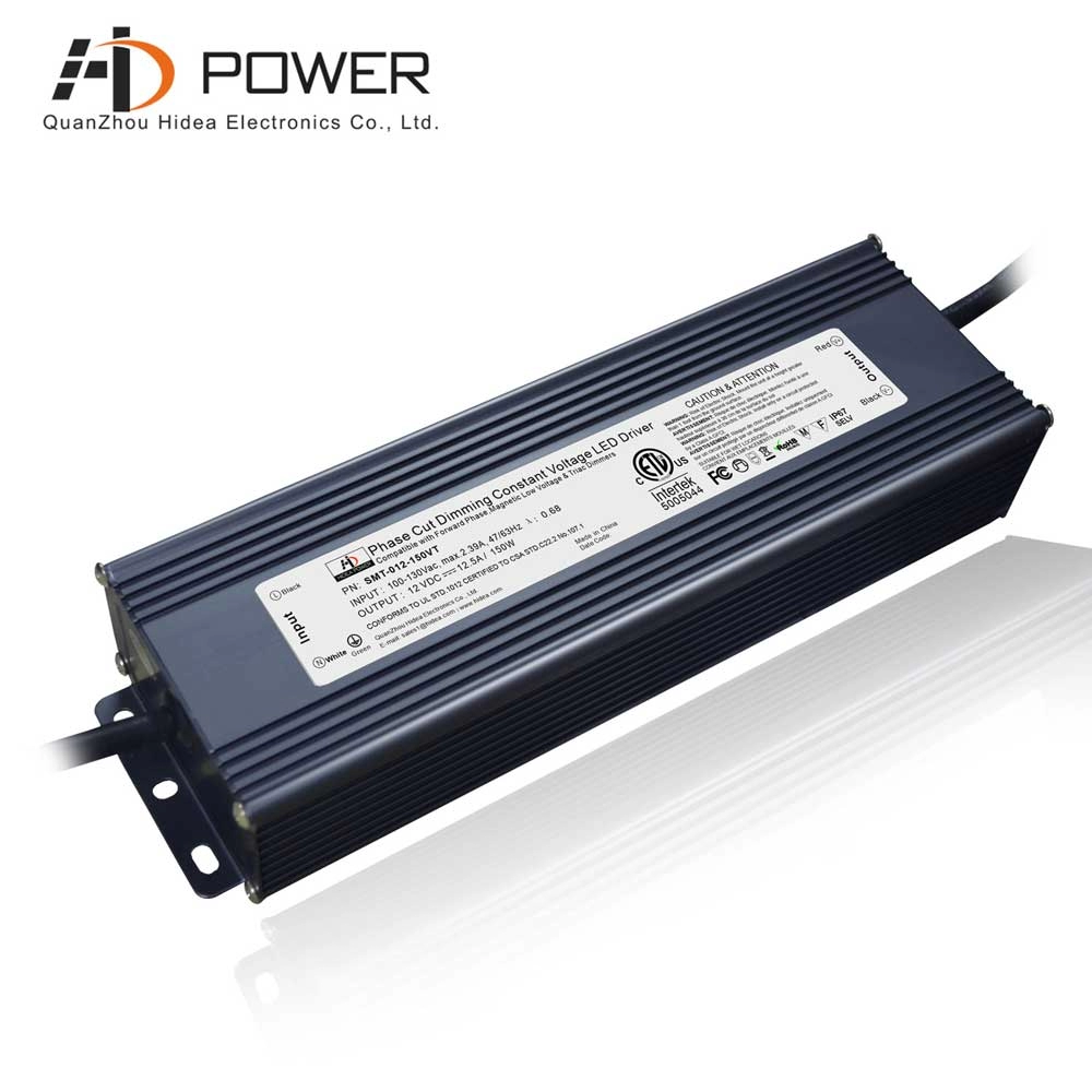 Controlador LED OEM de alta potencia de 12v 24v 150w listado en ETL