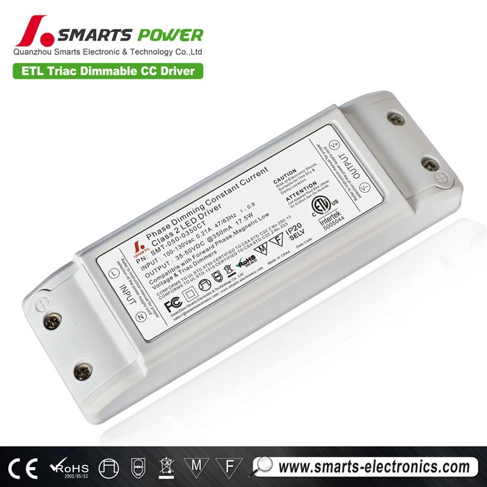 Unidad de potencia Class2 350mA 17.5w triac fuente de alimentación LED regulable