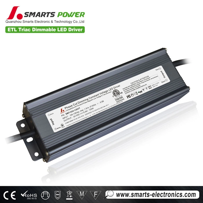 Controlador LED regulable triac de alta potencia 24v 120w para lámpara de exterior