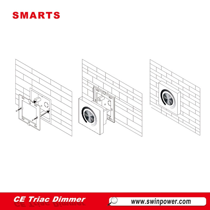 220-240vAC led triac dimmer con interruptor 300w para luz led