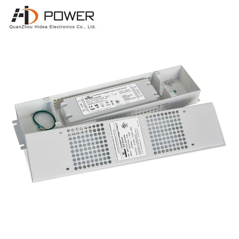 30w 12v led drivers caja de plástico con terminales de conexión